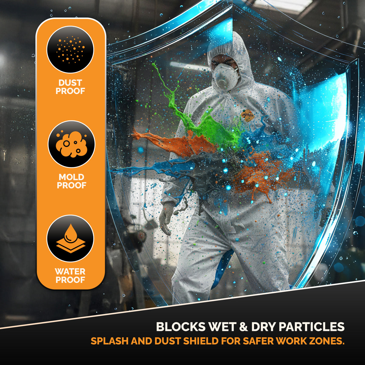 Breathable Coverall, Ultimate Comfort & Protection (25ct) coverall L,XL,2XL,3XL,4XL