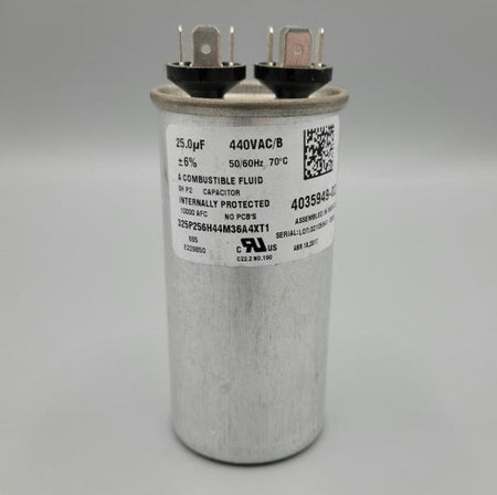 Capacitor Compressor R22, 25 MFD - 4035949-02 Replacement Part