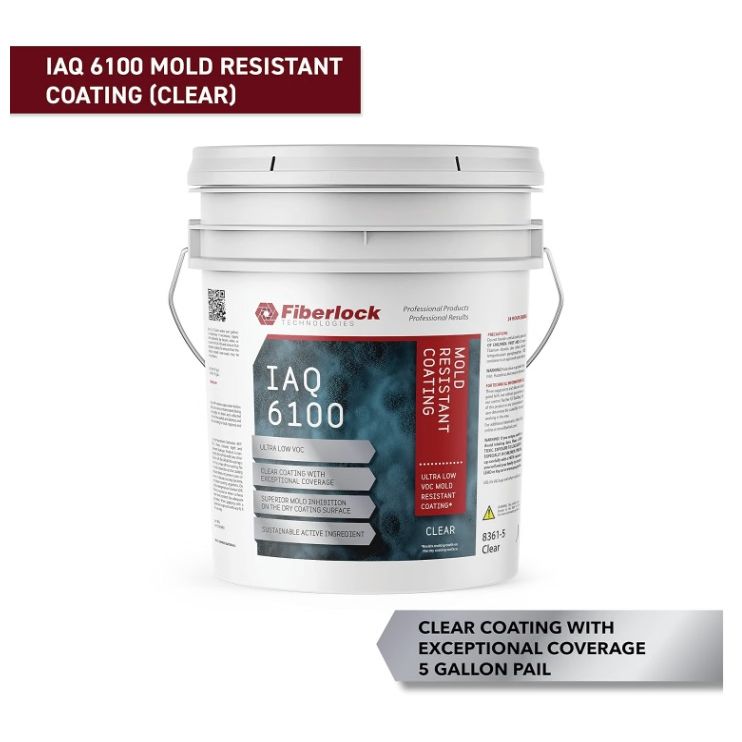 Fiberlock IAQ 6100, Mold Resistant Coating, Clear (5 gal) Misc