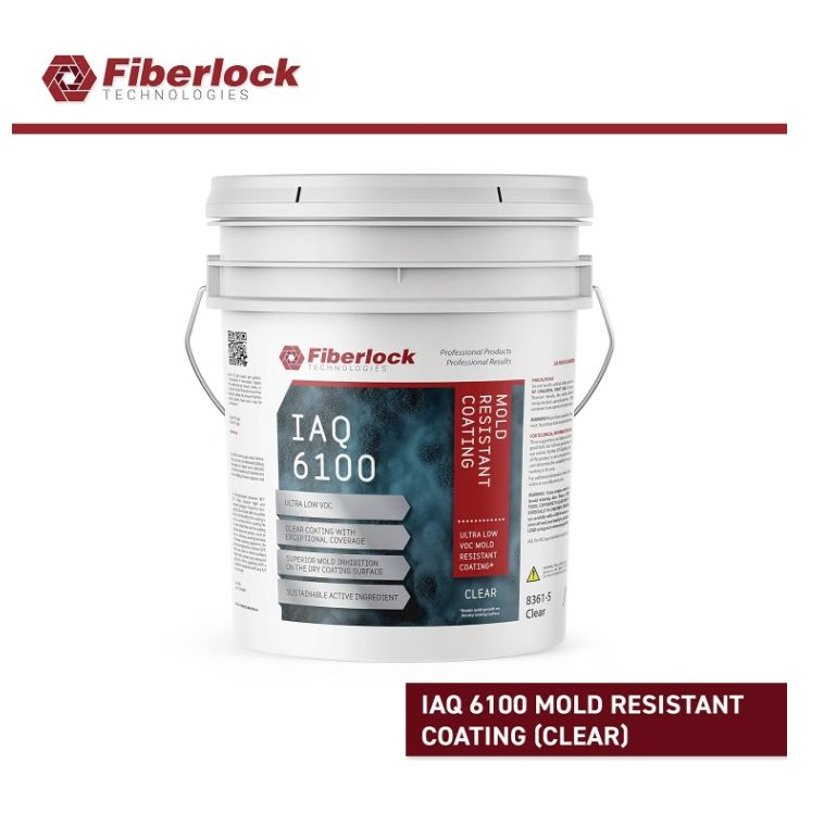 Fiberlock IAQ 6100, Mold Resistant Coating, Clear (5 gal) Misc