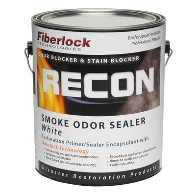 Fiberlock RECON Smoke Odor Sealer, White Misc 1 gal,4 gal,5 gal