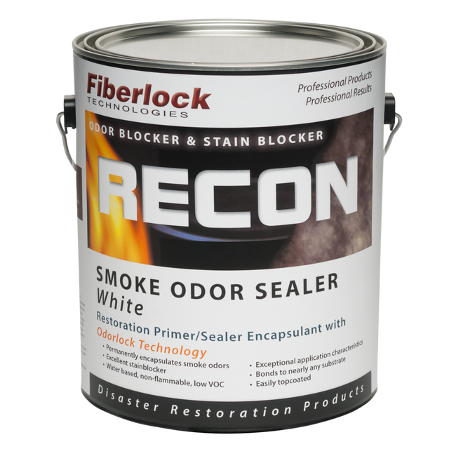 Fiberlock RECON Smoke Odor Sealer, White Misc 1 gal,4 gal,5 gal