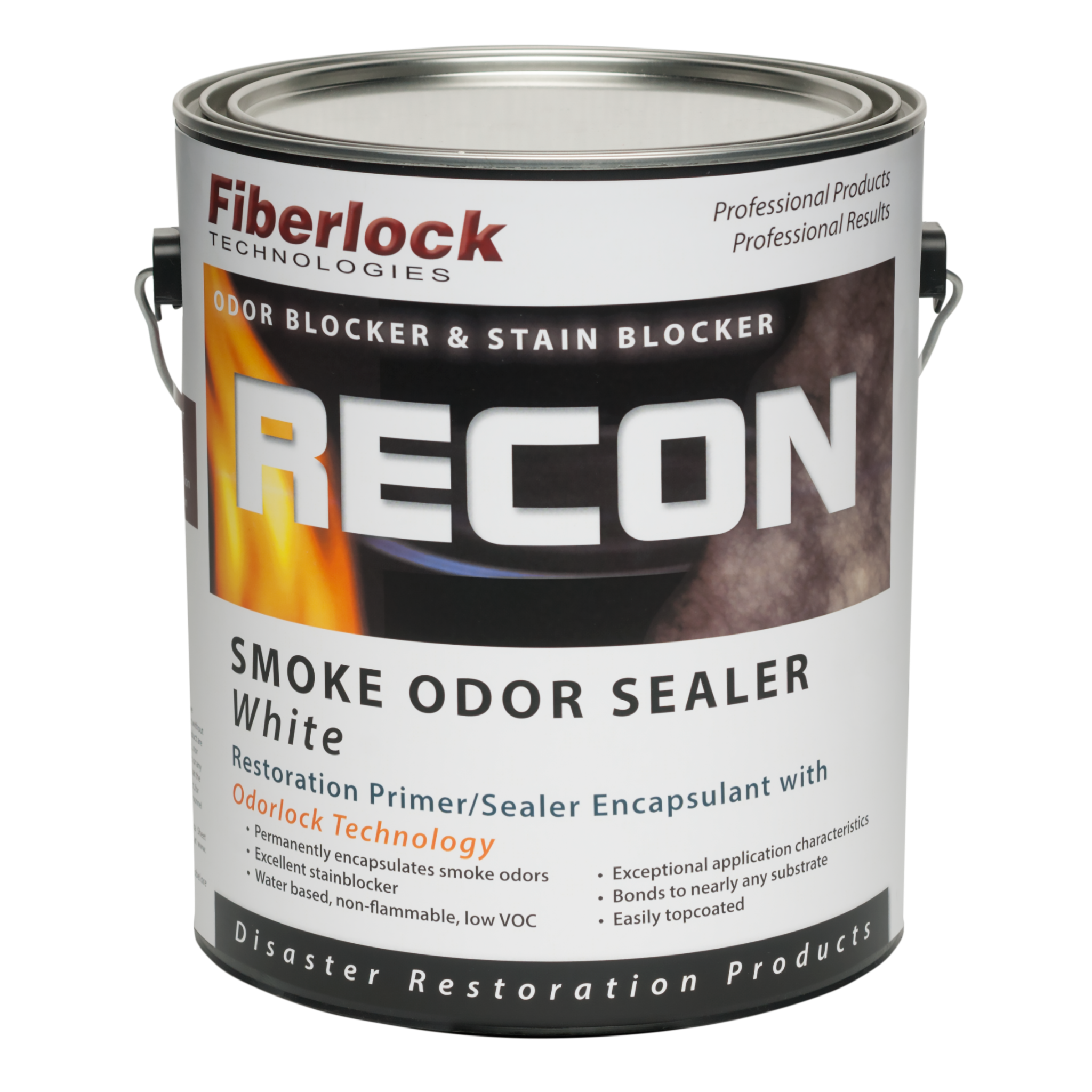Fiberlock RECON Smoke Odor Sealer, White Misc 1 gal,4 gal,5 gal