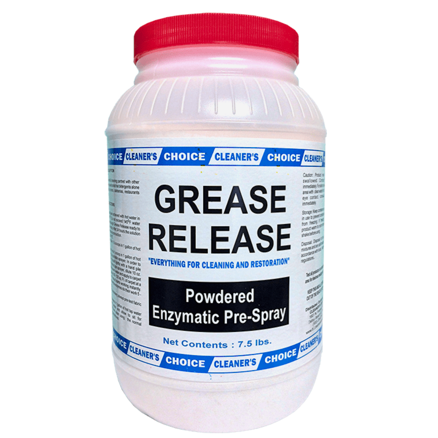 GREASE RELEASE, Concentrated Enzymatic Pre-Spray for Extra Dirty Carpet (Net Content: 7.5 lbs)