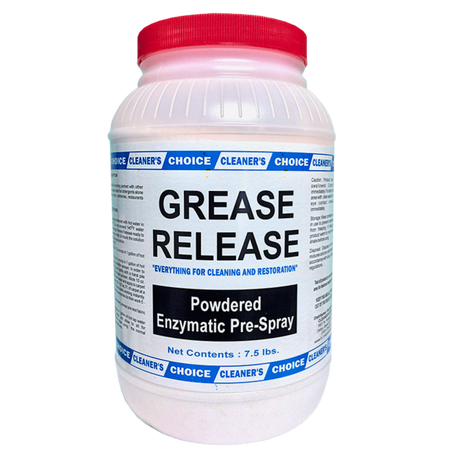 GREASE RELEASE, Concentrated Enzymatic Pre-Spray for Extra Dirty Carpet (Net Content: 7.5 lbs)