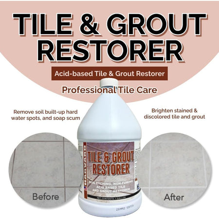 Harvard Tile & Grout Restore, Acid Based - 1 Gallon Chemical