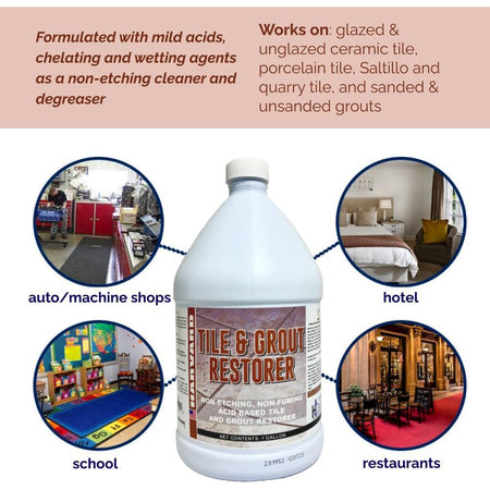 Harvard Tile & Grout Restore, Acid Based - 1 Gallon Chemical