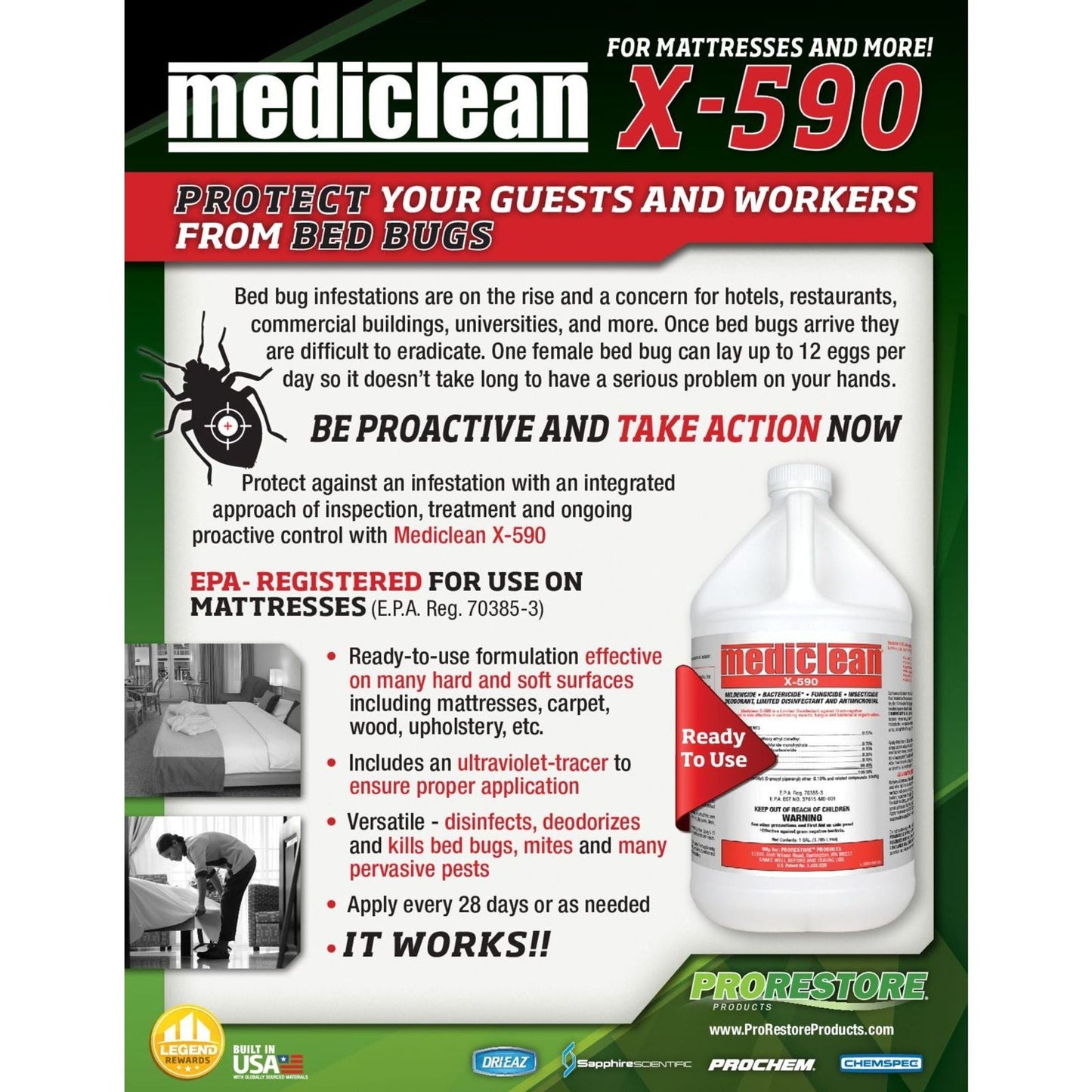 Mediclean, X-590 Institutional (1 gal) Misc 1 gal,4 gal