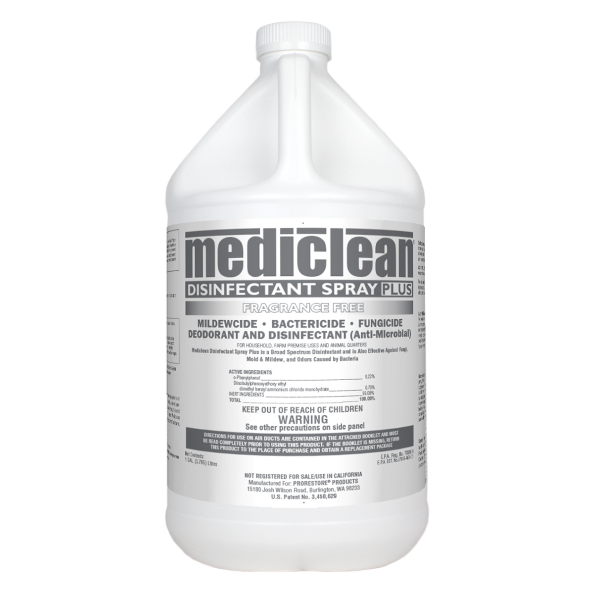 Mediclean, Disinfectant Spray Plus Microban, Frag Free (1 gal) Chemical 1 gal