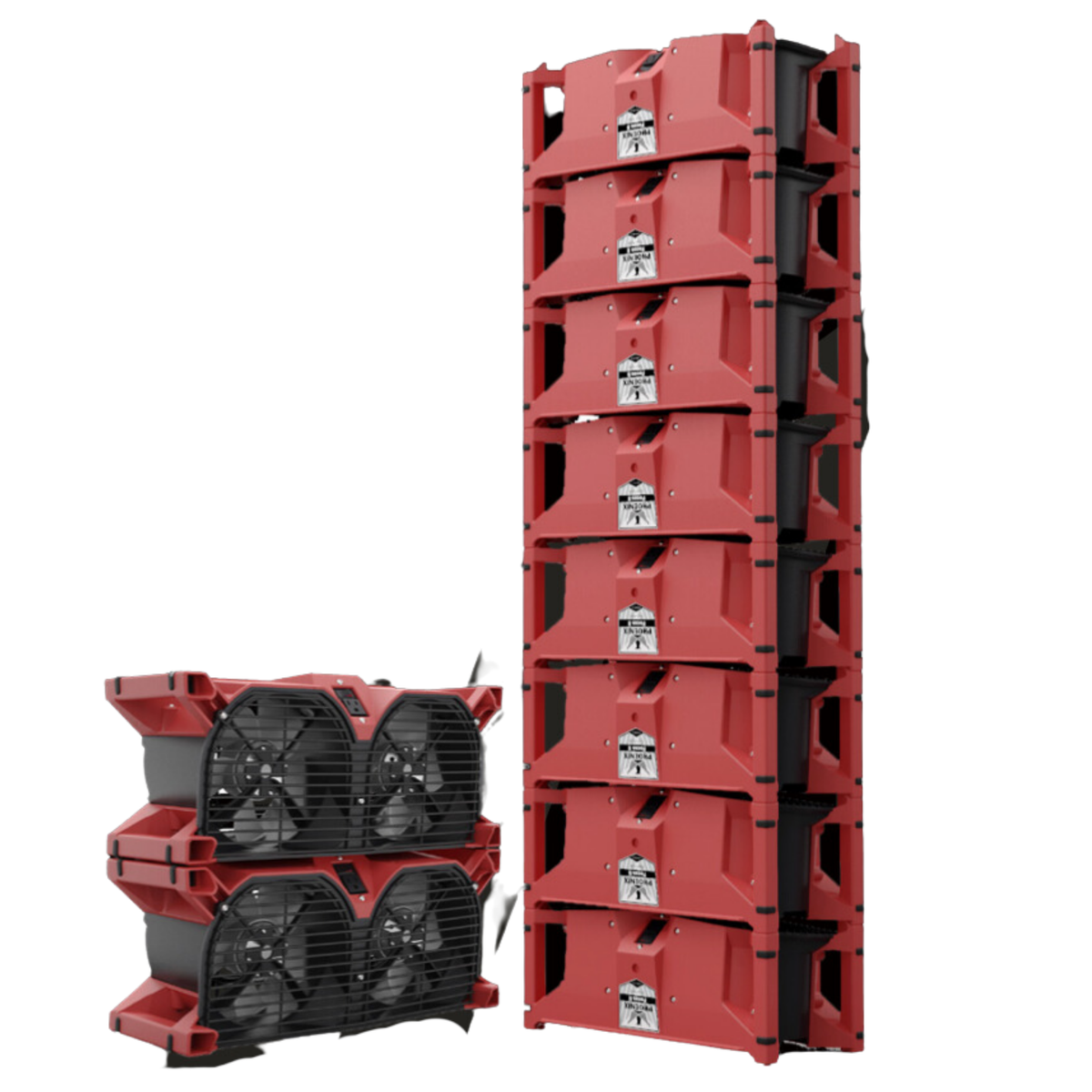 Phoenix FOCUS II Dual Axial Air Mover equipment Blue,Red