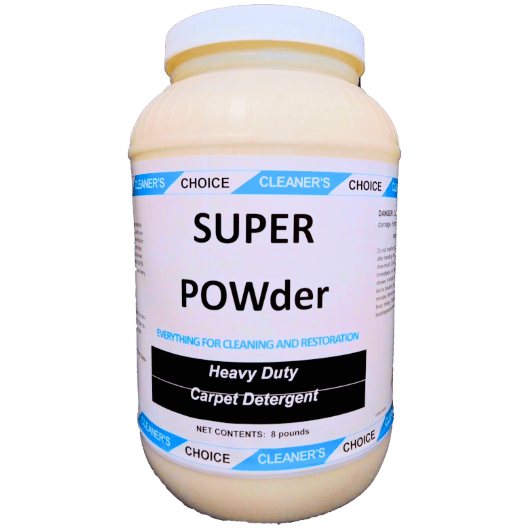 SUPER POWder Heavy Duty Carpet Detergent - Hot, Ultra Concentrated, and Powerful (8 lbs)