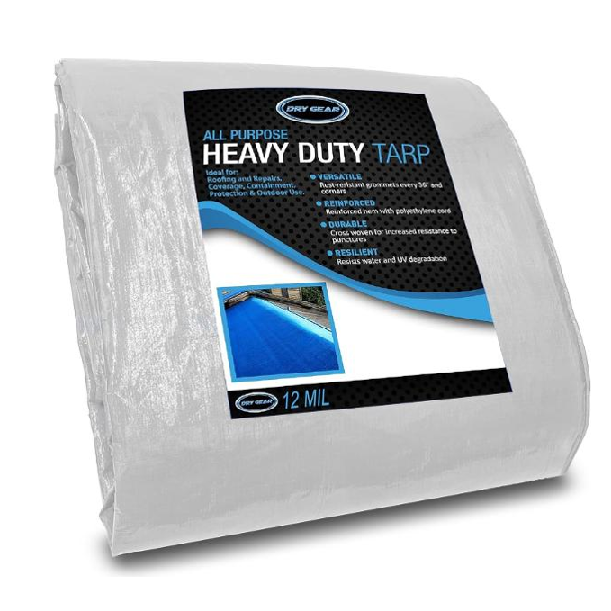Heavy-Duty 30' x 50' White Tarp 12 Mil supplies