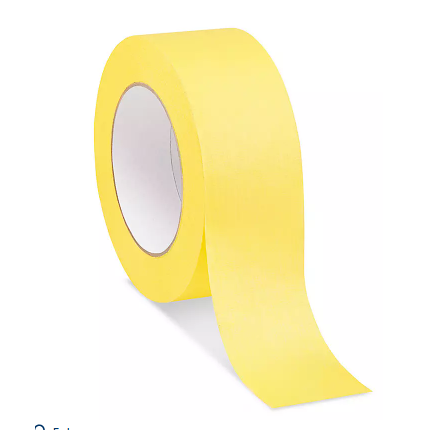 Yellow Poly Serrated Tape 2" x 60 Yards 7.5 Mil supplies