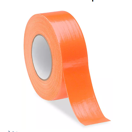 Orange Poly Serrated Tape - 2" x 60 Yards, 7.5 Mil supplies