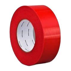 Red Poly Serrated Stucco Tape (2" x 55m): 7.5mil High-Performance Masking Supplies Single