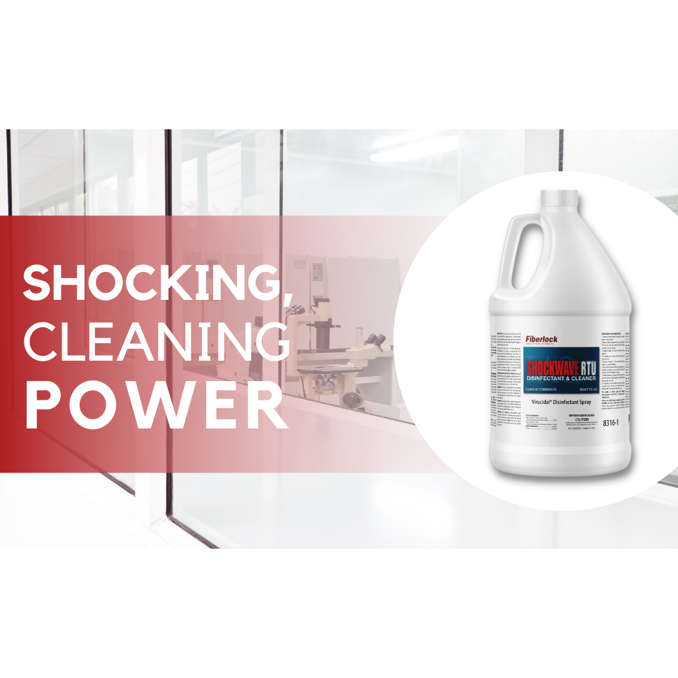 Fiberlock ShockWave RTU Disinfectant & Cleaner Concentrate Chemical 1 Gal,4 Gal