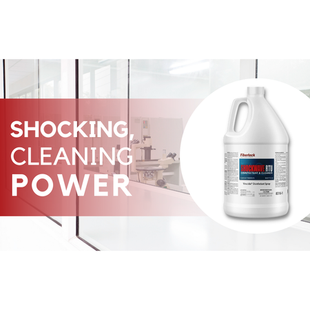 Fiberlock ShockWave RTU Disinfectant & Cleaner Concentrate Chemical 1 Gal,4 Gal