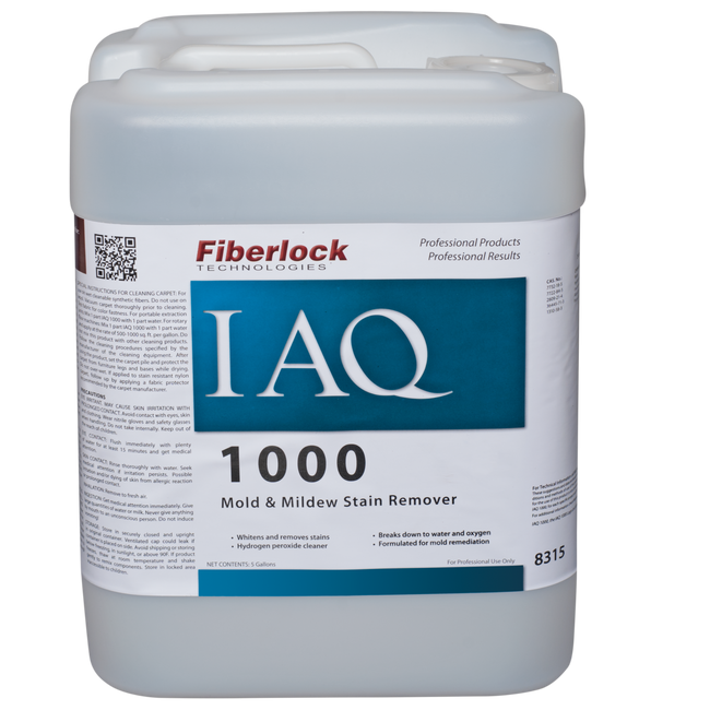 Fiberlock IAQ 1000, Hydrogen Peroxide Mold & Mildew Stain Remover (5 gal) Misc