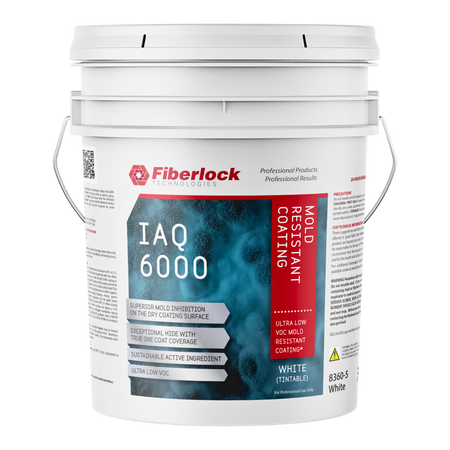 Fiberlock IAQ 6000, Mold Resistant Coating, White (5 gal) Misc