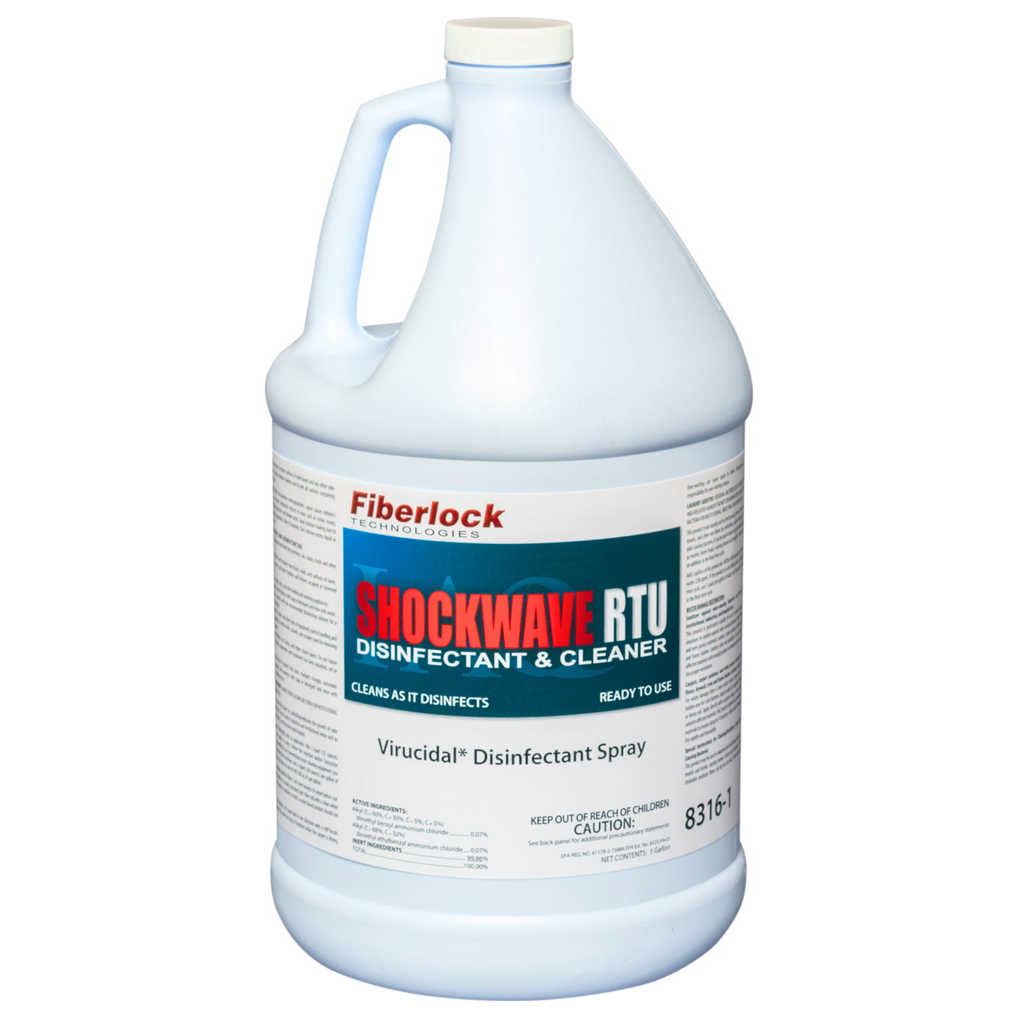Fiberlock ShockWave RTU Disinfectant & Cleaner Concentrate Misc 1 gal,4 gal