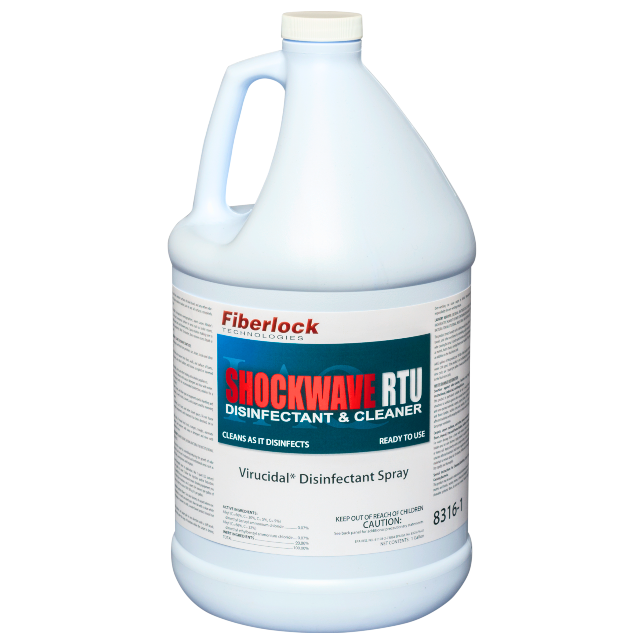 Fiberlock ShockWave RTU Disinfectant & Cleaner Concentrate Misc 1 gal,4 gal