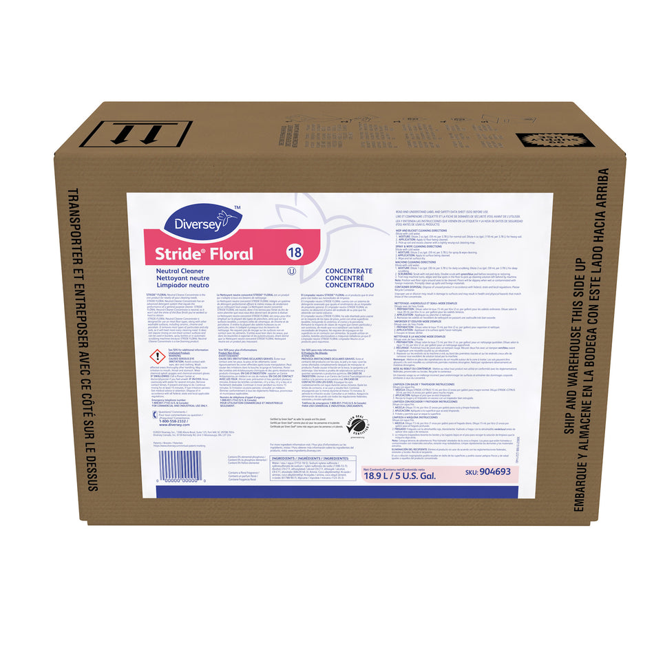 Diversey Stride Floral Neutral Cleaner - (5G)