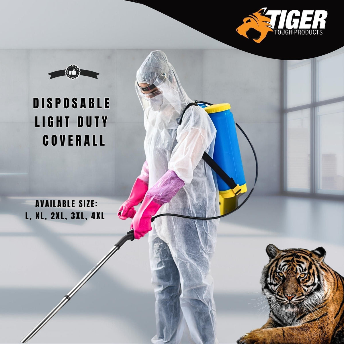 Disposable Light Duty Coverall (25ct) L,XL,2XL,3XL,4XL
