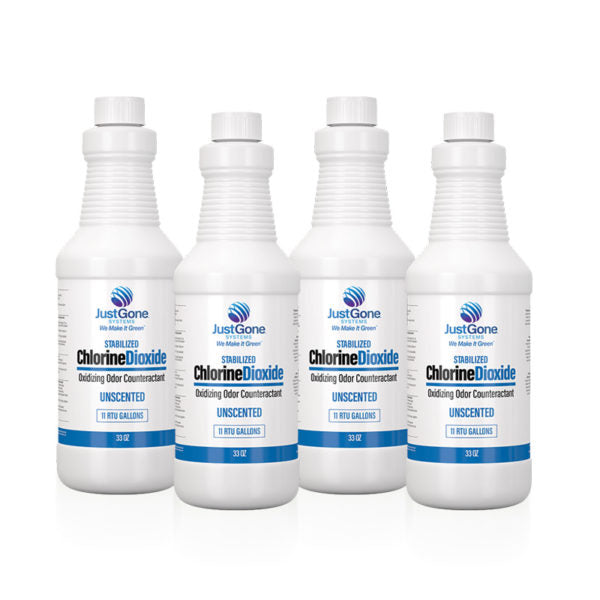 Just Gone® Liquid CLO2 Concentrate (4-Pack) Chemical Unscented