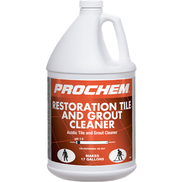 Prochem Restoration Tile & Grout Cleaner, Acidic Solution 1 gal,Case 4 x 1 gal