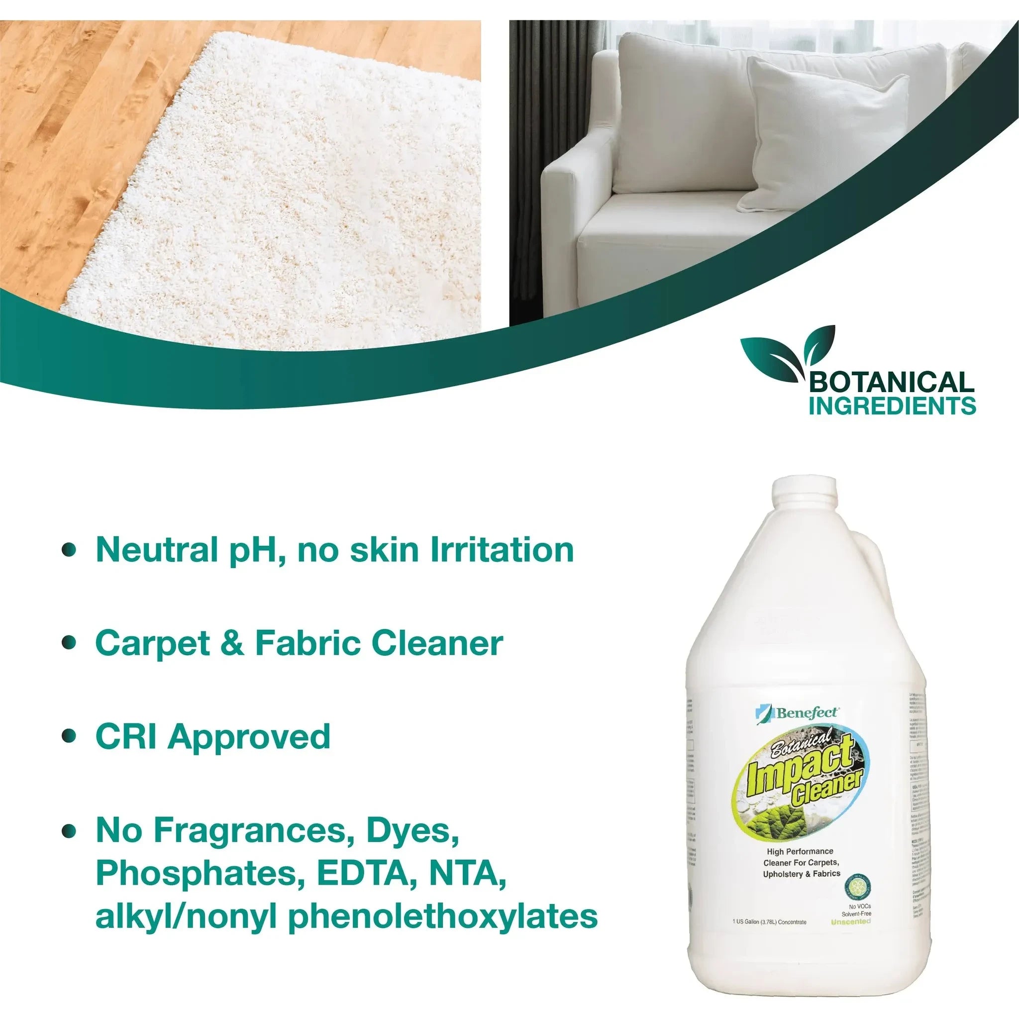 Benefect Impact Carpet & Fabric Cleaner Misc 1 gal,4 gal