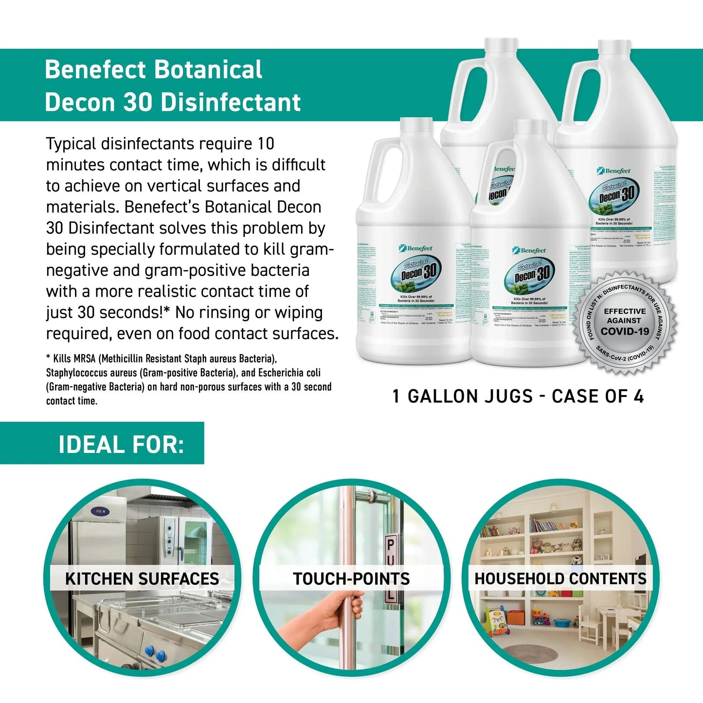 Benefect Botanical Decon 30, Disinfectant Cleaner (55 gal) Misc
