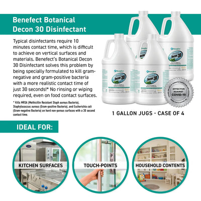 Benefect Botanical Decon 30 Disinfectant Cleaner Misc 1 gal,4 gal,5 gal