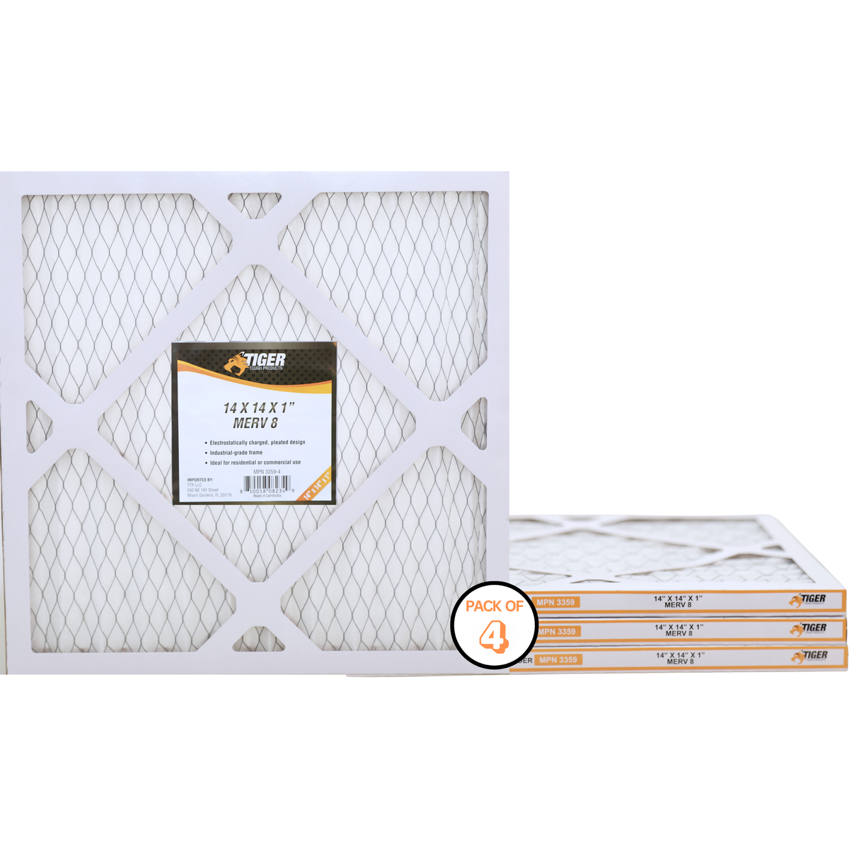 14 in. x 14 in. x 1 in. MERV 8 Pleated Filter Filter 4