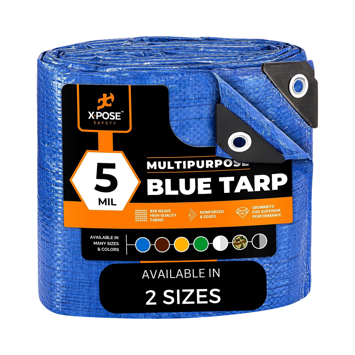X Pose 5 MIL Blue Tarp. All Purpose, Durable and Industrial Strength Tarp Misc 30'x50',40'x60'